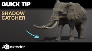 SHADOW CATCHER | QUICK TIP | Blender 2.8 | VFX