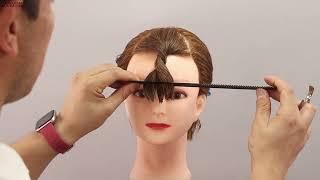 How to cut twisted fringe step by step tutorial, learn how to cut Gorgeous bang in few minutes #bang