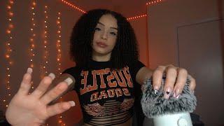 ASMR | Fast & Aggressive Fabric Scratching (Head to Toe) w/ Hand Sounds, Mouth Sounds & Rambles
