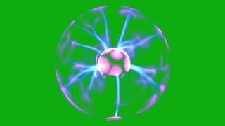 Green screen Plasma light ball  LOOP || Plasma ball || Energy ball HD || Green screen video