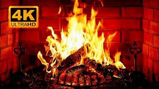  Cozy Fireplace 4K (12 HOURS). Fireplace with Crackling Fire Sounds. Crackling Fireplace 4K