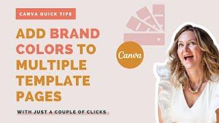 Canva quick tips: customize templates to your brand colors with just a few clicks.