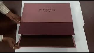 15x15" Photo album with leather cover and box