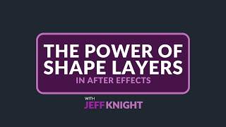 The POWER OF SHAPE LAYERS in After Effects | Motion Graphics Course