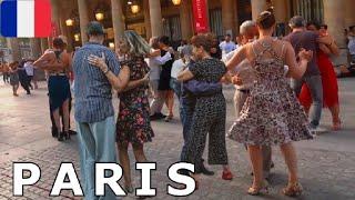 Amazing! Real Argentinian Tango Street Dance in Paris, France, Paris Summer Streets Heatwave Walk 4K