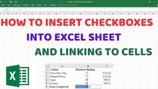 How to insert checkboxes into Excel Sheet and linking them to cells