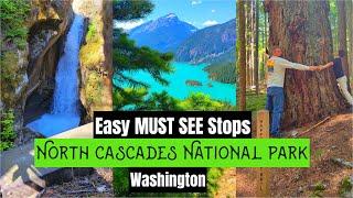 EASY Must SEE Stops in North CASCADES National Park, Washington | Mountains, Waterfalls, Lakes!!