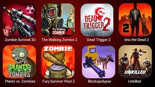 Zombie Survival 3D - The Walking Zombie 2 - Dead Trigger 2 - Into the Dead 2 - Plants vs. Zombies