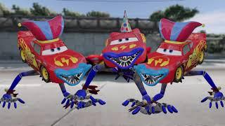 Lightning Mcqueen Escape do Giant Twin Monster Cars vs Vampire Mcqueen Cars