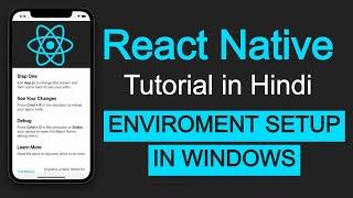 React native tutorial in Hindi #2 React-Native Setup in Windows | Android environment