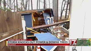 Storm knocks out power and downs trees in Wake County