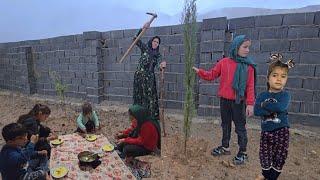 A rainy day  and the joy of hot food for Sakineh's family