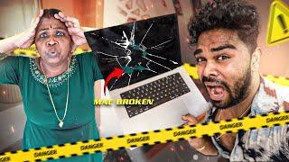 PRANKING MOM GONE WRONG NEW MACBOOK താഴെവീണു പൊട്ടി