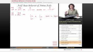 "Acid & Base Behavior of Amino Acids" | Biochemistry with Educator.com