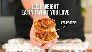 LOSE WEIGHT Eating What You LOVE | Cheesesteak Burrito Meal Prep