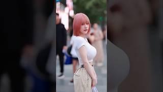 Inside China’s Wild Street Style Scene | beautiful chinese girl street fashion #shorts