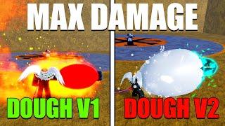 Comparing Dough V1 And V2 Max Damage (Blox Fruits)