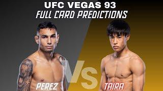 UFC Fight Night Vegas 93 Perez vs Taira Predictions & Full Card Breakdown | Betting Tips