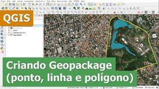 Criar geopackage do zero no QGIS -  ponto, linha e polígono