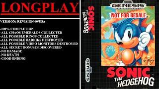 Sonic the Hedgehog [Rev 00/USA] (Sega Genesis) - (Longplay | 100% Completion)