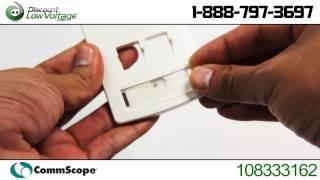 Commscope 108333162 4-Port Wall Plate for Voice/Data/Video