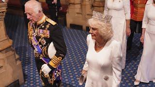 King Charles and Camilla arrive at Westminster for the state opening of parliament