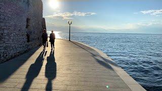 Poreč (Istria-Croatia): a relaxing walk through the historic centre at the end of the day