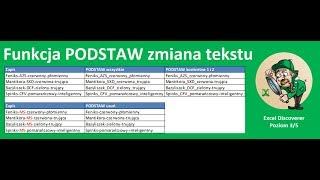 Excel   Funkcja PODSTAW zmienianie tekstu   porada 339