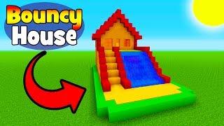 Minecraft Tutorial: How To Make A Bouncy House with a Water Slide (Bouncy House In Minecraft)