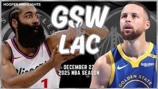 Golden State Warriors vs LA Clippers Full Game Highlights | Dec 27 | 2025 NBA Season