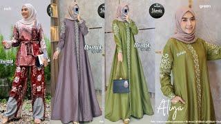 41 Model baju gamis terbaru 2021 full motif dan polos