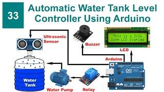 Automatic Water Tank Level Controller Using Arduino With Code and Circuit || Proteus Simulation