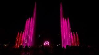 Pyroterra WATER LED-LIGHT SHOW | water dancing fountain with video projection and gymnast dancers