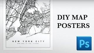 Map Posters in Photoshop Tutorial