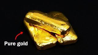 Turning old jewelry into pure gold bars