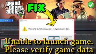 GTA V Unable to launch game please verify game data Fix