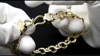 Men's Bracelet | Golden Brass Chain | Flat Bismarck | How it's made ~ By Kryher