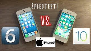 iPhone 5 - iOS 6 vs iOS 10 (Old school speedtest!)