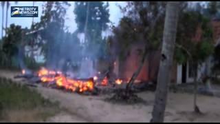 Video Terbakarnya Ratusan Rumah Akibat Bentrokan Warga di Lampung