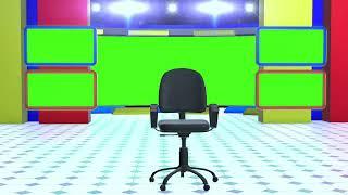 Green Screen News Studio Background | No Copyright Free To Use (Chroma Key)