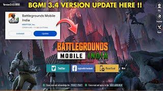 Bgmi 3.4 Update Here | Bgmi New Update 3.4 Version | Bgmi New Update Kaise Kre