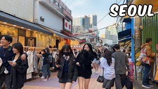 Hongdae Street Walking tour. Seoul City Korea 4k City Tour