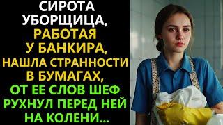 Сирота-уборщица, работая у банкира, нашла странности в бумагах. От ее слов шеф рухнул перед ней на..