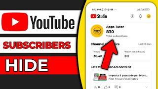 How To Hide Subscribers Count On YouTube 2024 (New Process)