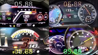 Audi RSQ8 v Bentley Bentayga v Lambo Urus v Porsche Cayenne Turbo S E-Hybrid - 0-250 km/h comparison