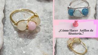 COMO HACER ANILLO  CON PIEDRAS ️‍