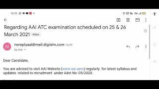 OFFICIALLY DECLARED AAI ATC EXAM DATE 2021