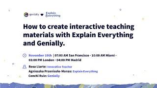 How to create interactive learning materials with Explain Everything and Genially