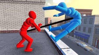 Making NPCs Fight on Rooftops (with active ragdoll physics)