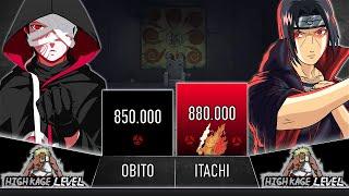 OBITO VS ITACHI POWER LEVELS - AnimeScale